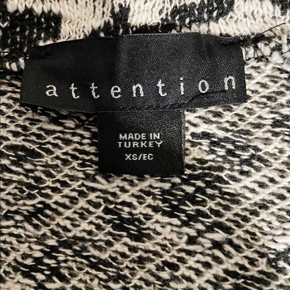 Attention Leopard Animal Print 3/4 Sleeve Open Front Cardigan Sweater Size XS - Picture 5 of 7